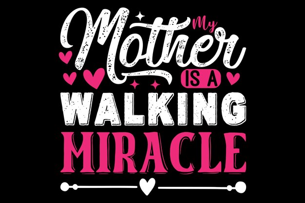 Vector mother's day typography tshirt design print template