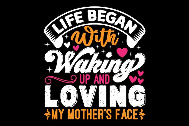 Mother's Day typography tshirt design Print template