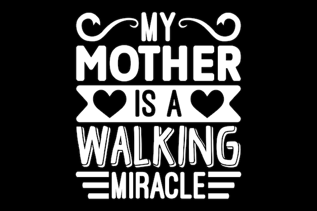 Mother's Day typography tshirt design Print template