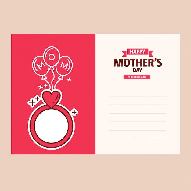 Mother&#39;s day wenskaart Banner achtergrond