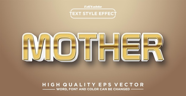 Mother text style effect editable
