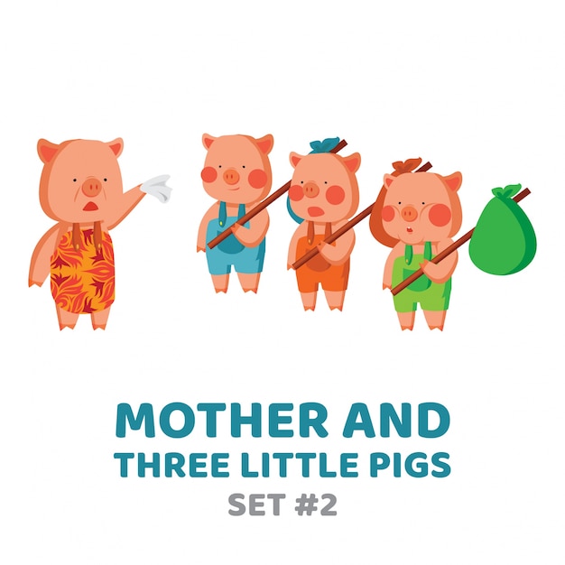 Mother and Three Little Pigs