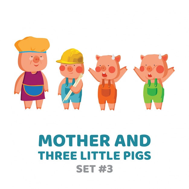 Mother and Three Little Pigs