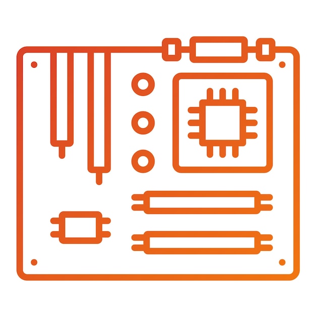 Vector motherboard icon style