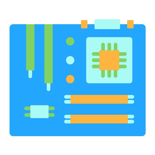 Vector motherboard icon style