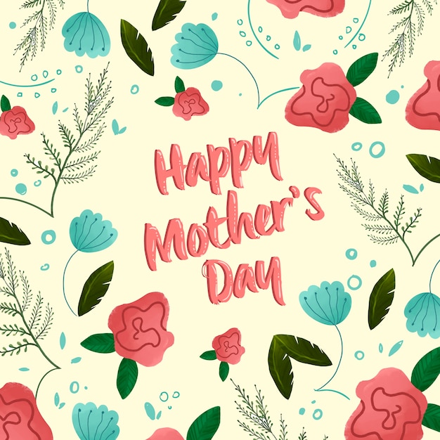 Vector motherday with flowers