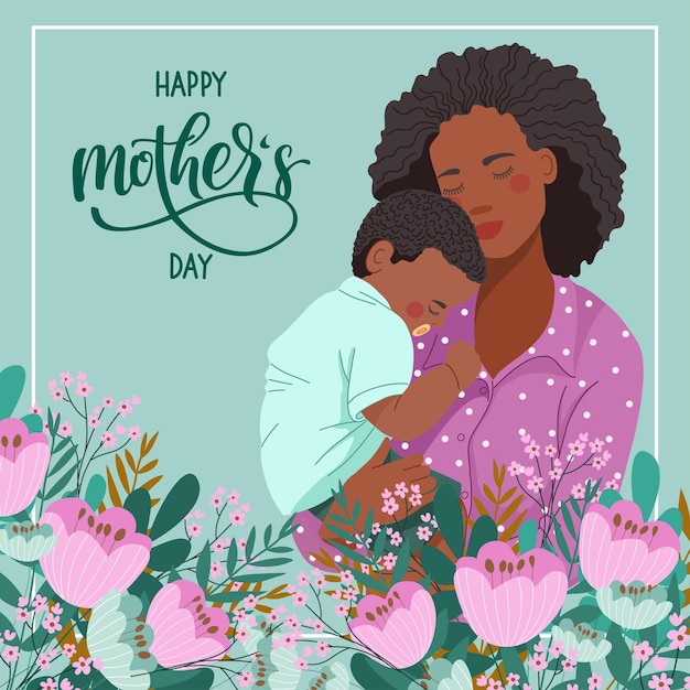 mothers day afro american mother with baby