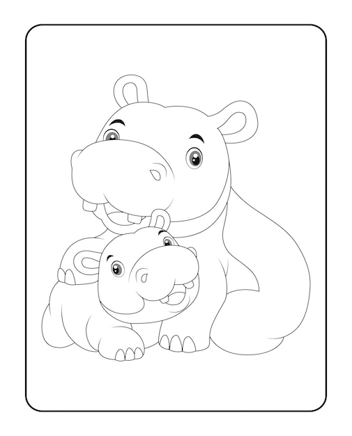 Mothers Day Animal Coloring Pages for Kids