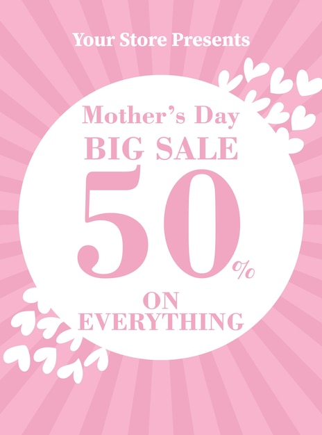 Mothers day big sale poster flyer design