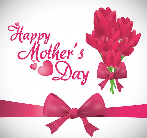 Vector mothers day card design.