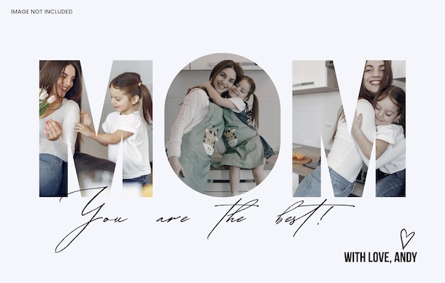 Mother's day design photo collage cartella per la giornata della madre