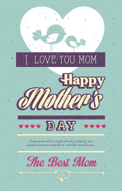 Vector mothers day design, vector illustration.