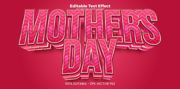 Mothers day editable text effect in modern trend style