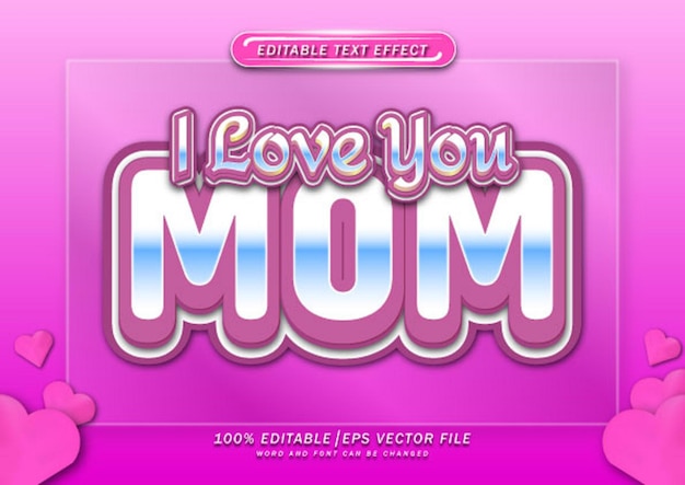 Mothers day editable text effect