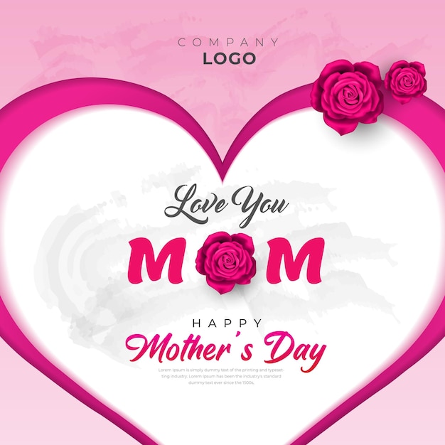 Vector mothers day flyer vector illustration background design