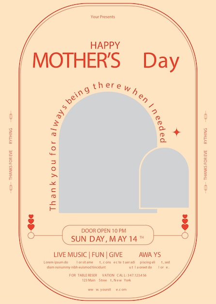 Vector mothers day flyer