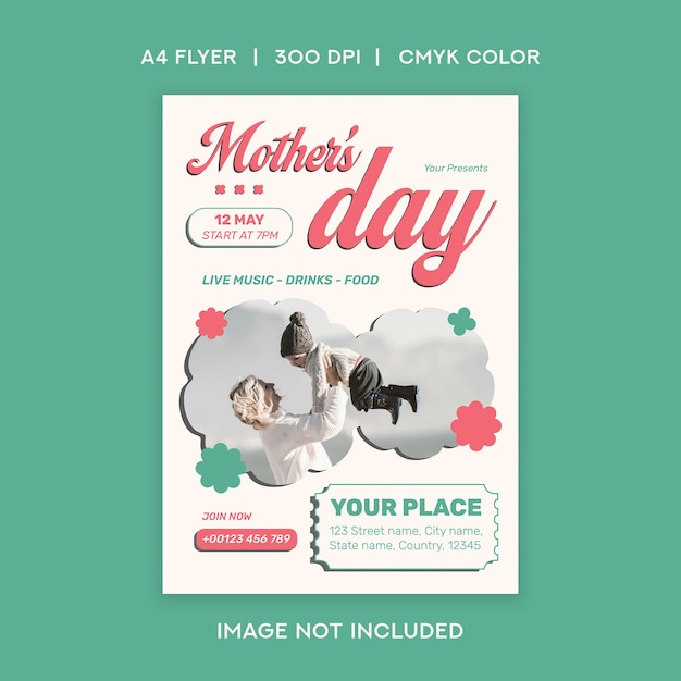 Vector mothers day flyer