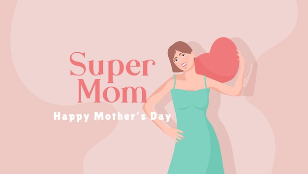 Mothers day greeting card template