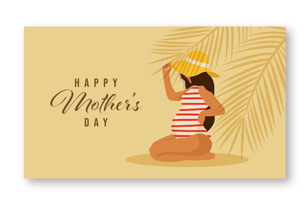 Mothers day greeting card template