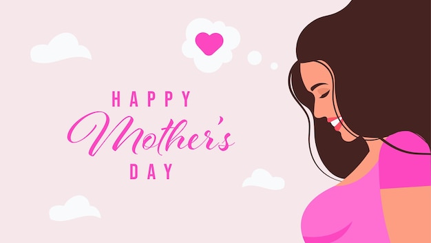 Mothers day greeting card template