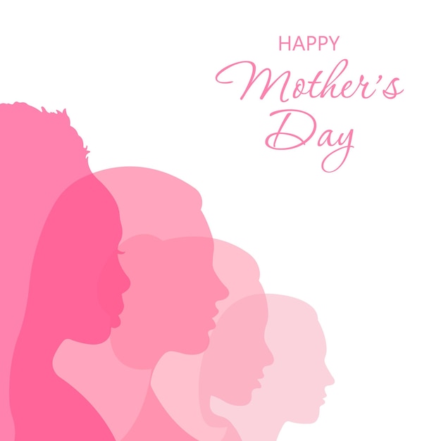 Mothers day greeting cardvector illustration