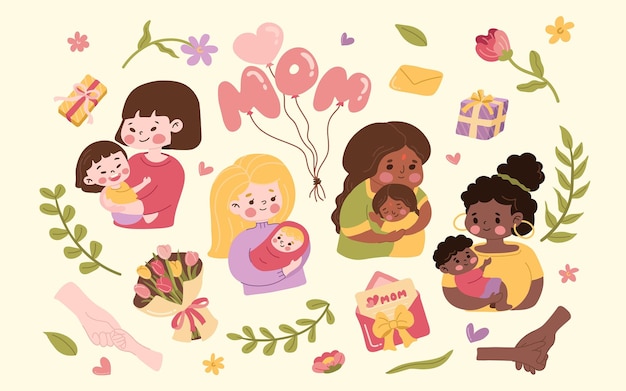 Mothers Day Illustrations