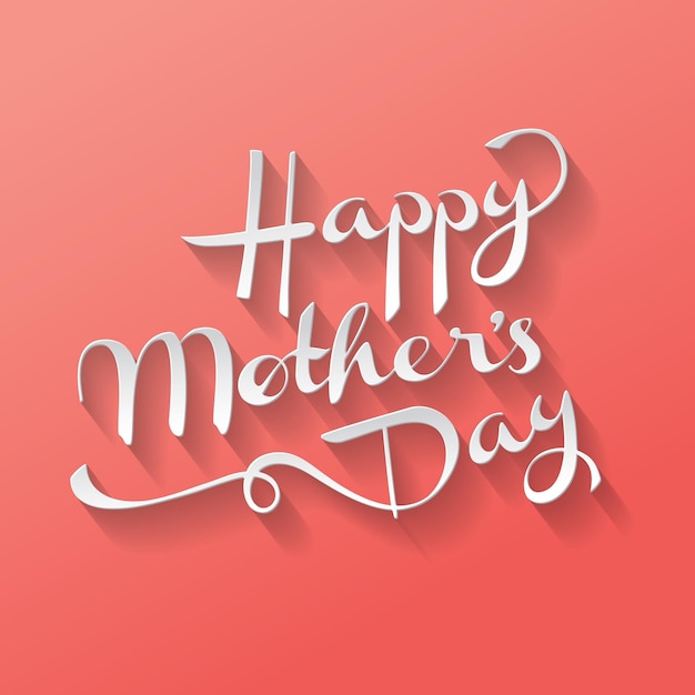Vector mothers day paper lettering background