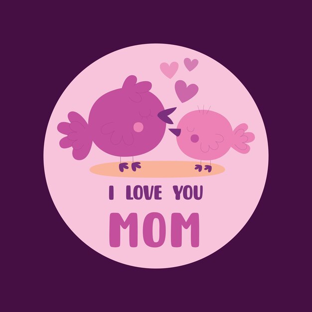 Mothers Day Sticker and Poster Design
