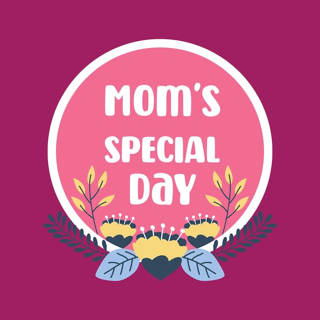 Mothers Day Sticker and Poster Design