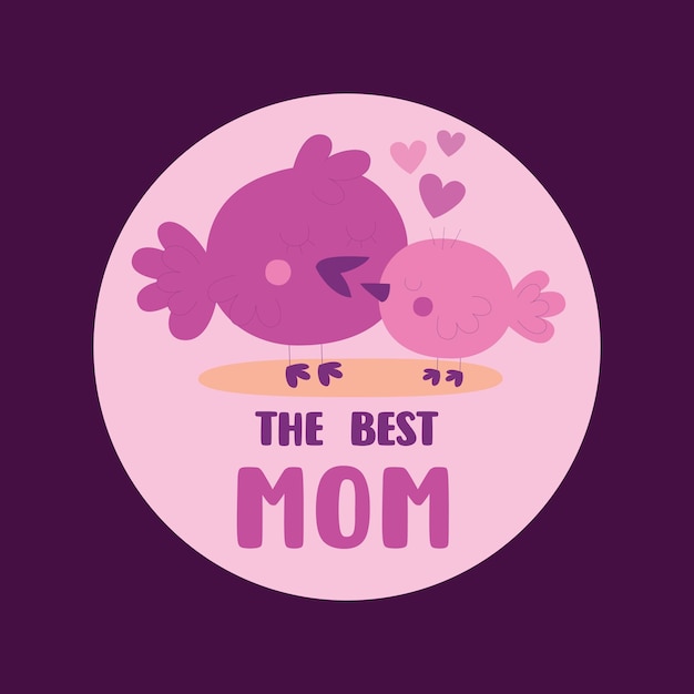 Vector mothers day sticker and poster design