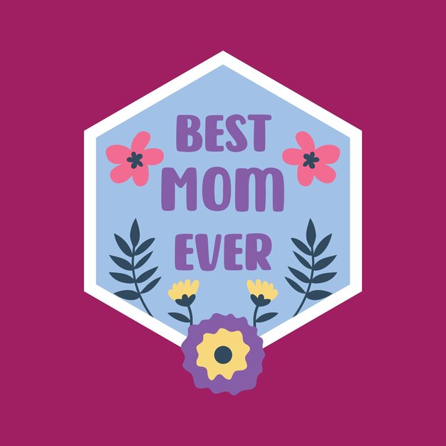 Mothers Day Sticker and Poster Design