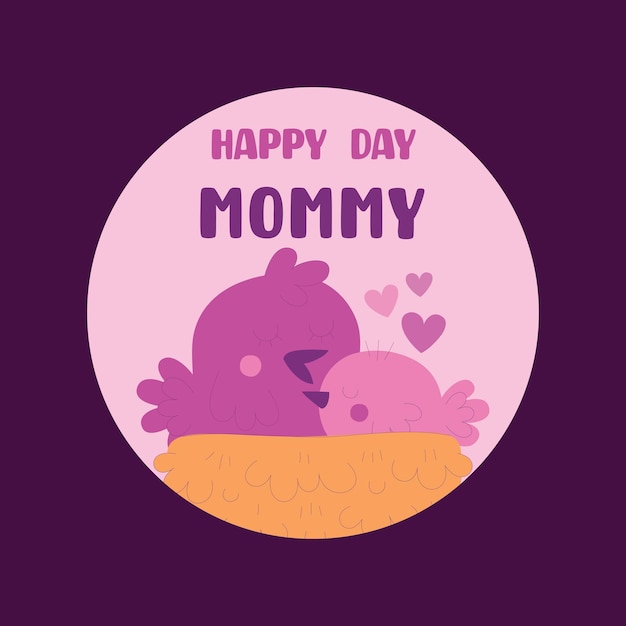 Vector mothers day sticker and poster design