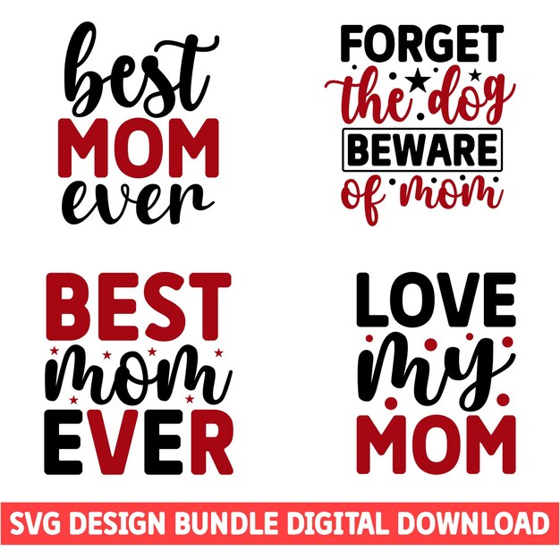 Vector mothers day svg design bundle eps file digital download