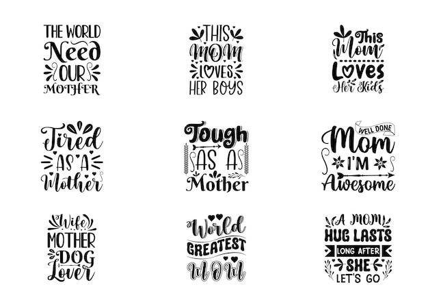 Mothers Day SVG Designs Bundle