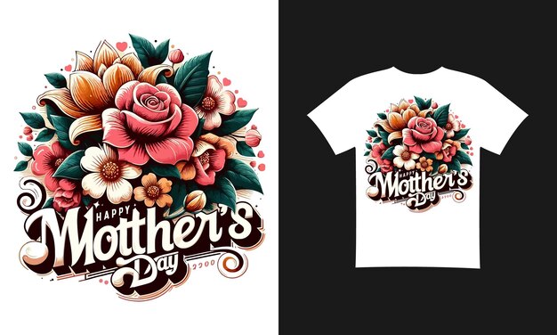 ベクトル 母の日のtシャツ デザイン