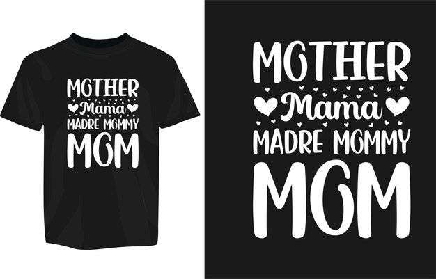 母の日タイポグラフィ t シャツ デザイン テンプレート、母の日 t シャツ デザイン タイポグラフィ