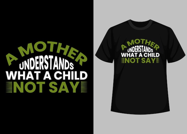 День матери типография дизайн футболки