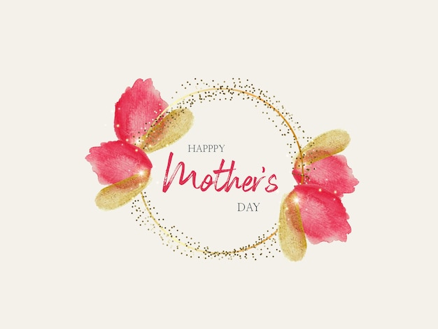 Mothers day watercolor banner design