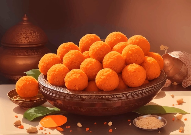 Vector motichoor laddu illustratie