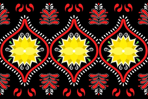 벡터 motif paisley ogee 꽃 민족 전통 패턴. 바틱, 사롱 스타일. 아시아 디자인.
