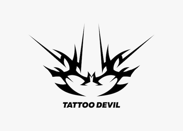 Vettore motivo tattoo tribale diavolo art