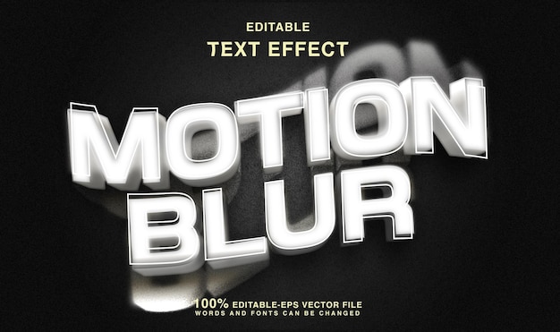 motion blur text effect style