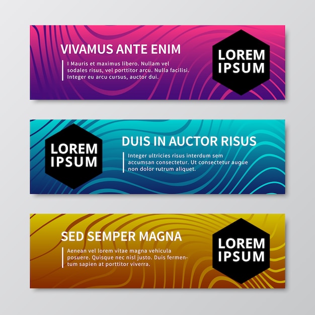 Vector motion graphics banners