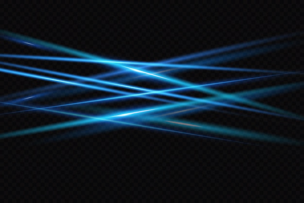 Motion light effect for banners Blue lines The effect of speed on a blue background Red lines