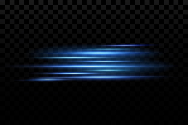 Vector motion light effect for banners blue lines the effect of speed on a blue background red lines