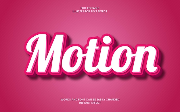 Vector motion text effect