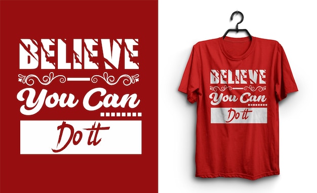 Vector motivatie typografie t-shirt ontwerp