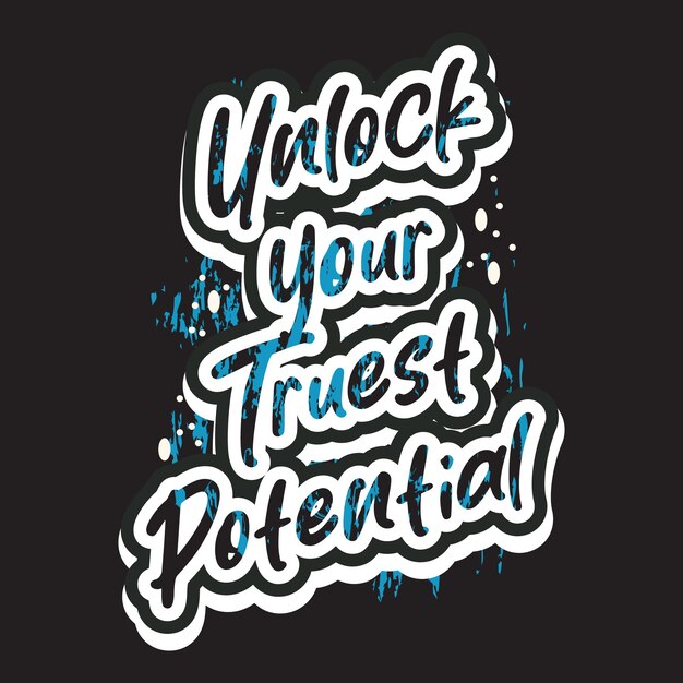 Motivatieve en inspirerende citaten letters tekst effect typografie donker t-shirt ontwerp