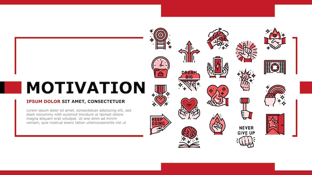 Vector motivation succes challenge landing web page vector business team man high freedom potential leader up work career people leadership motivation succes challenge illustration