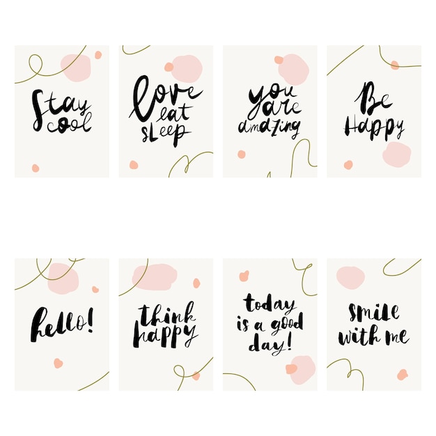 Motivational lettering quotes
